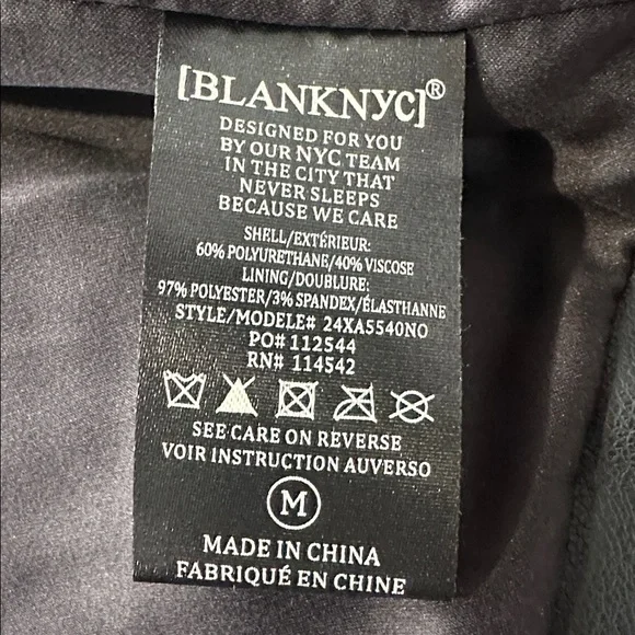 Blank NYC Black Vegan Leather Jacket - Picture 6 of 6